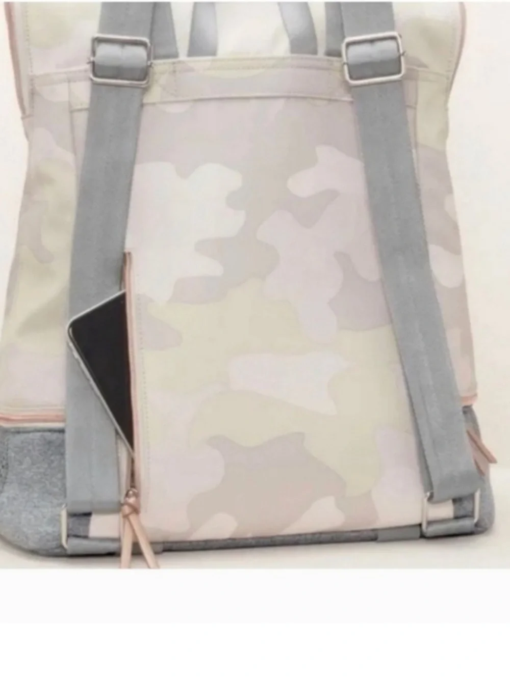 Stella & Dot Crush It Backpack Blush Camo NEW Carry On Diaper Bag Yoga Straps